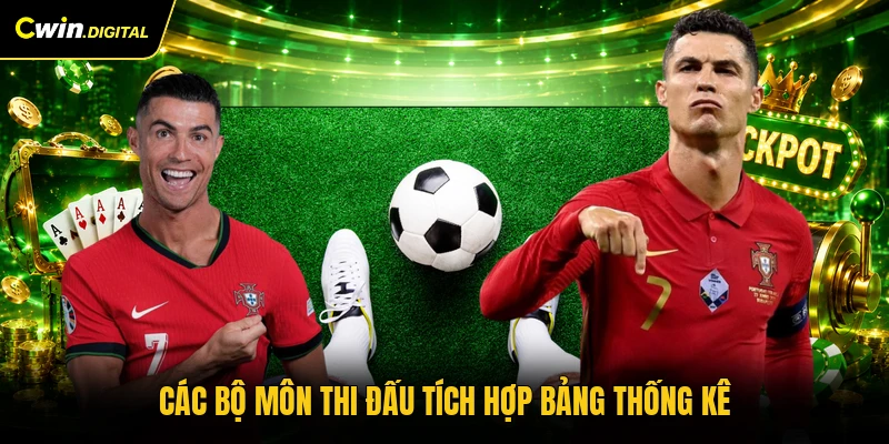 Các bộ môn thi đấu tích hợp bảng thống kê